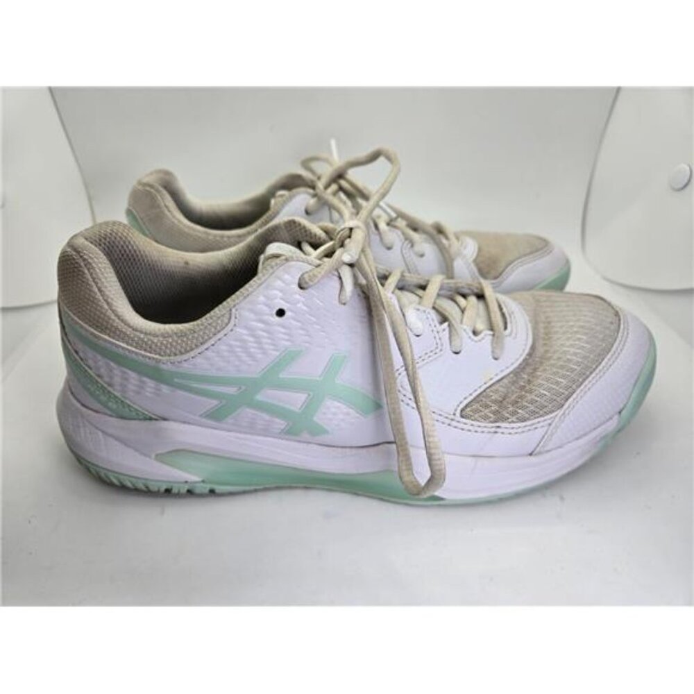 ASICS Gel-Dedicate 8 Tennis Shoes Women's 8.5 White Blue Athletic Court Sneakers